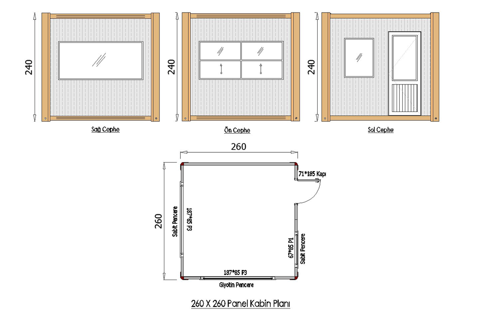 YENİ 260x260 Panel Kabin